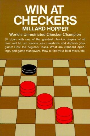 Cover of Win at Checkers by Millard Hopper, a checkers instruction book shown as an example to preview
