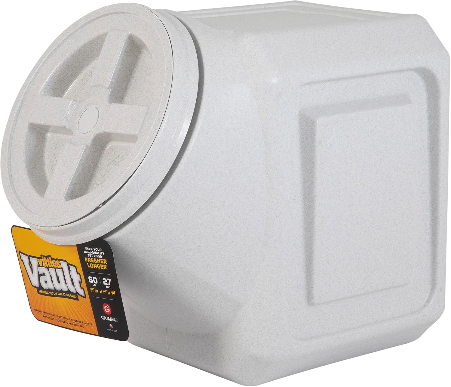 Gamma2 Vittles Vault Travel-tainer portable pet food canister with two removable travel bowls