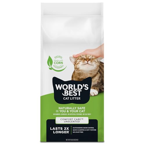 World's Best Original Unscented plant-based clumping cat litter product bag